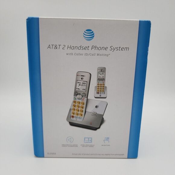 AT&T EL51203 2 Handset‎ Cordless System w/ Caller ID/Call Waiting, Silver - Picture 1 of 7